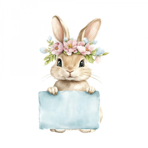 Bügelbild Ostern – Hase mit Wunschname | Personalisierbar & Einzigartig